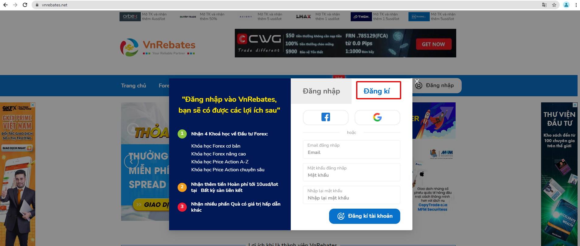 khóa học Price Action chuyên sâu của Vnrebates