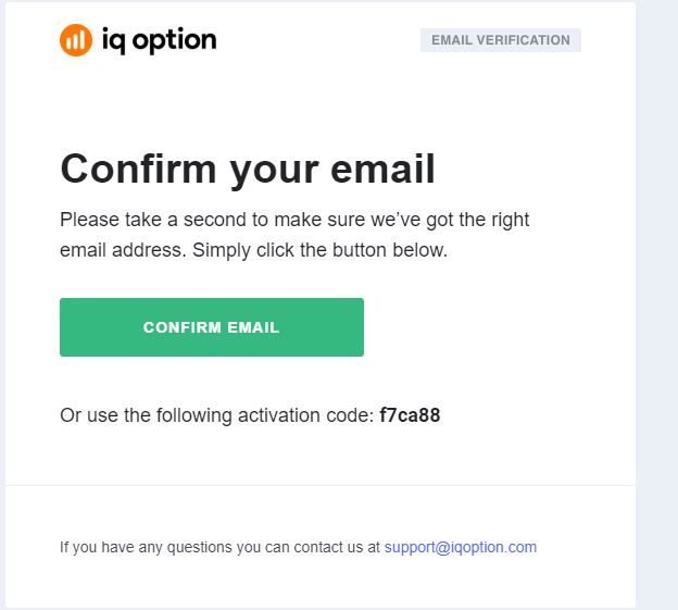 Xác nhận email đăng ký Trade BO