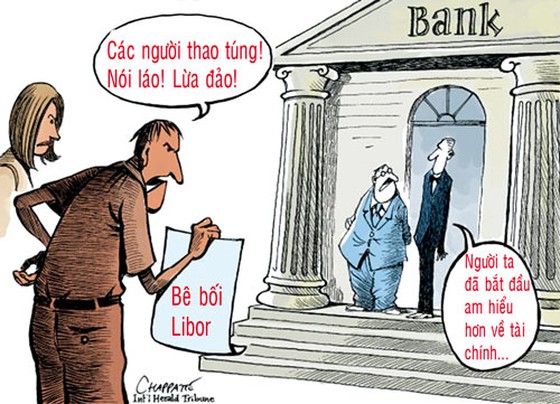 Biếm họa về bê bối thao túng lãi suất LIBOR