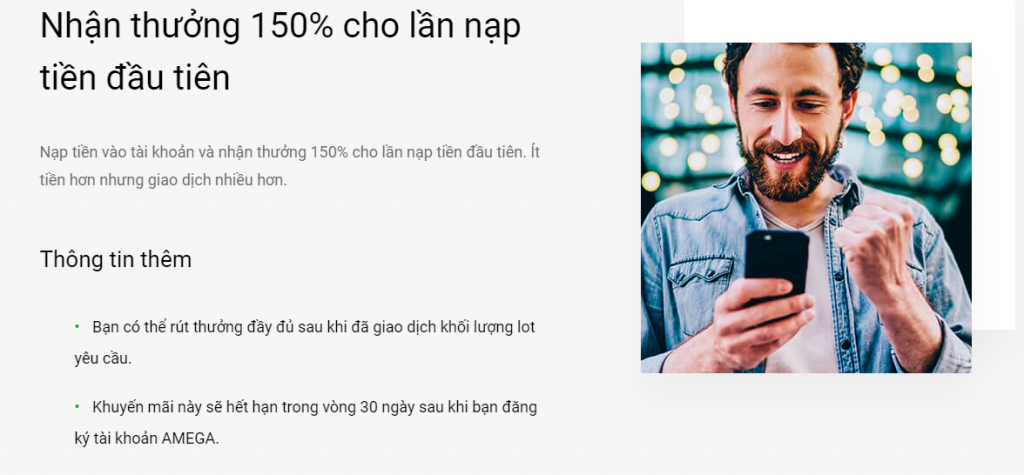 Review bonus sàn Amega