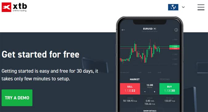 XTB cho phép nhà đầu tư mở tài khoản Demo miễn phí để giao dịch Forex