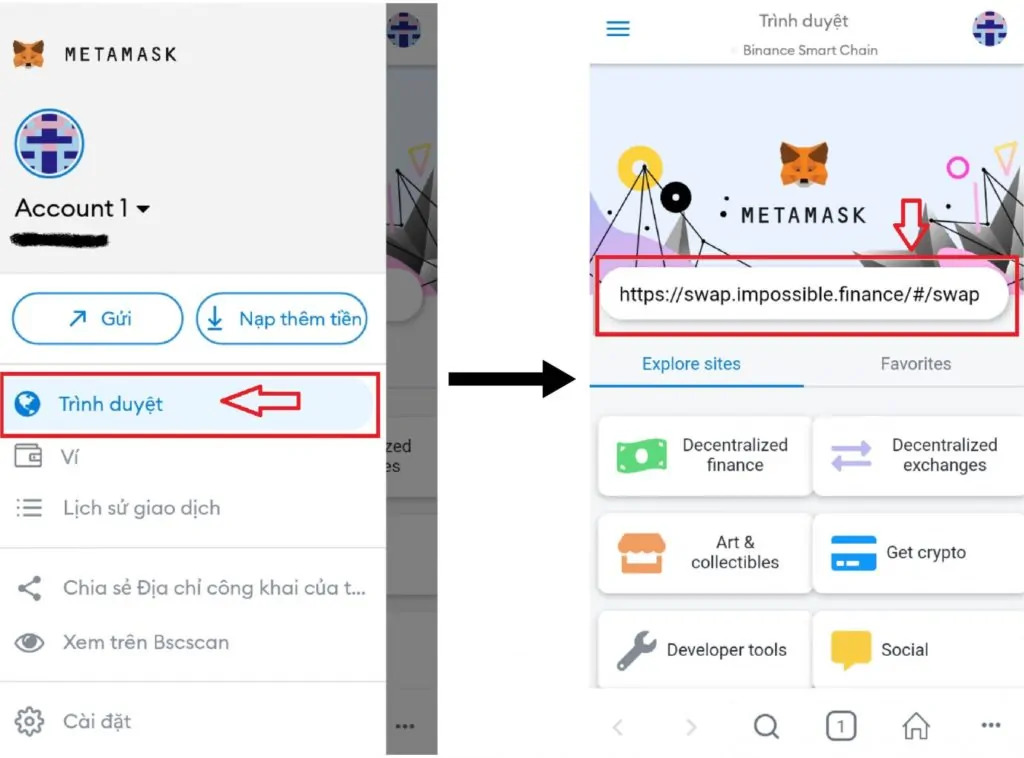 Hướng dẫn sử dụng DApps trên Trust Wallet