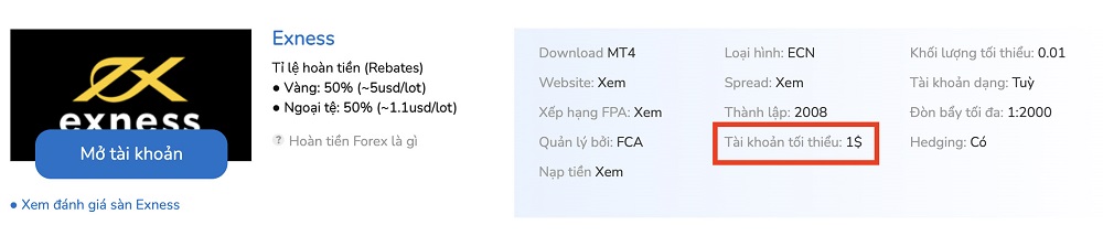 Đầu tư forex cần tối thiểu bao nhiêu tiền?