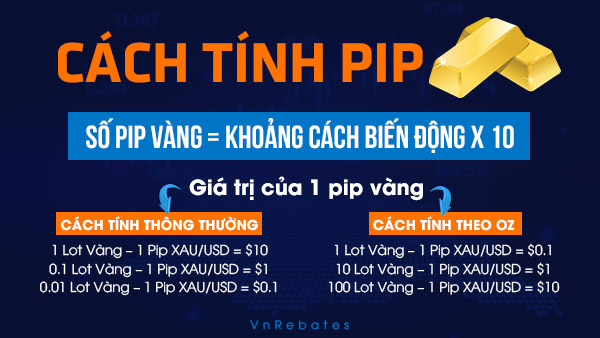 Công thức tính pip vàng (Nguồn: VnRebates)