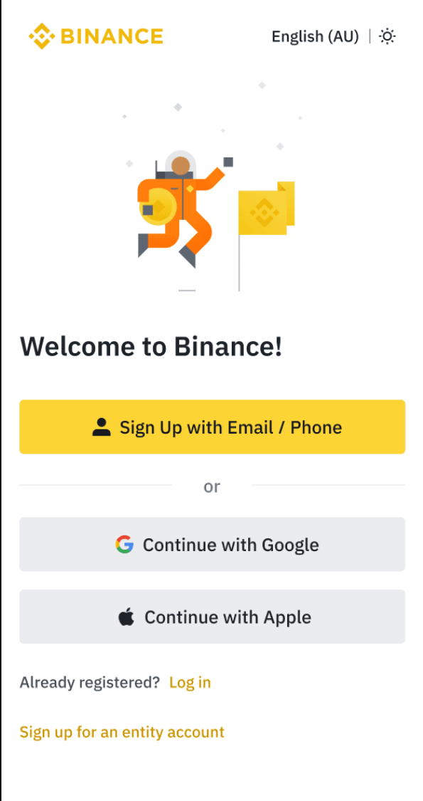 Đăng ký tài khoản Binance (Nguồn: Internet)