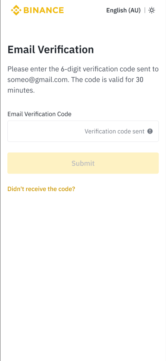 Gửi mã xác thực Email 