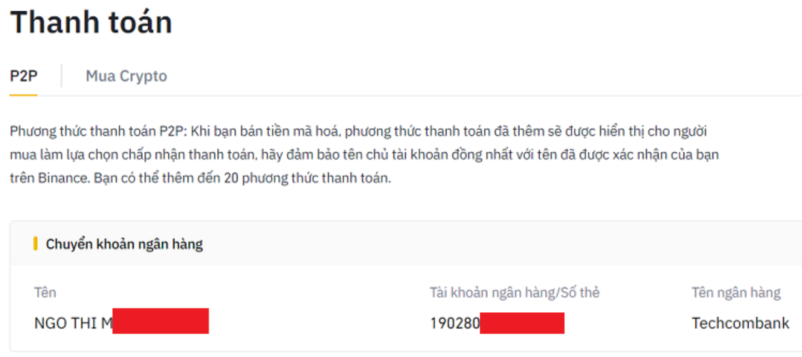 Hướng dẫn rút tiền từ sàn binance về ngân hàng bước 1.3