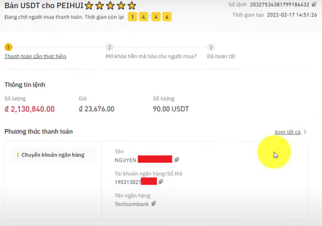 Hướng dẫn rút tiền VND từ ví Binance đơn giản - Bước 5