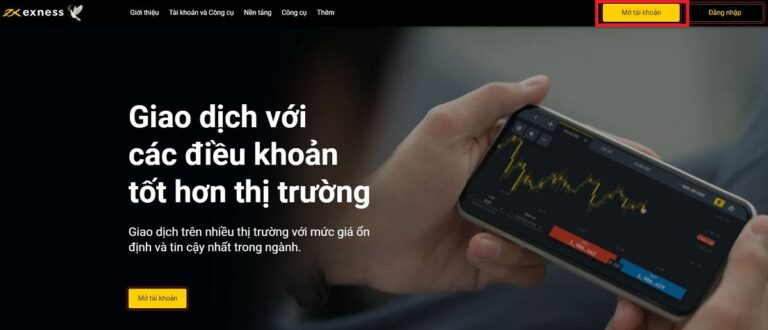 Các bước mở tài khoản sàn Exness