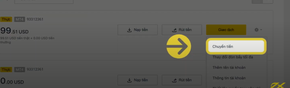 Rút tiền từ ví Bitcoin Exness 