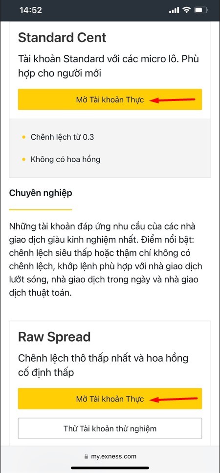Các bước mở tài khoản sàn Exness thực