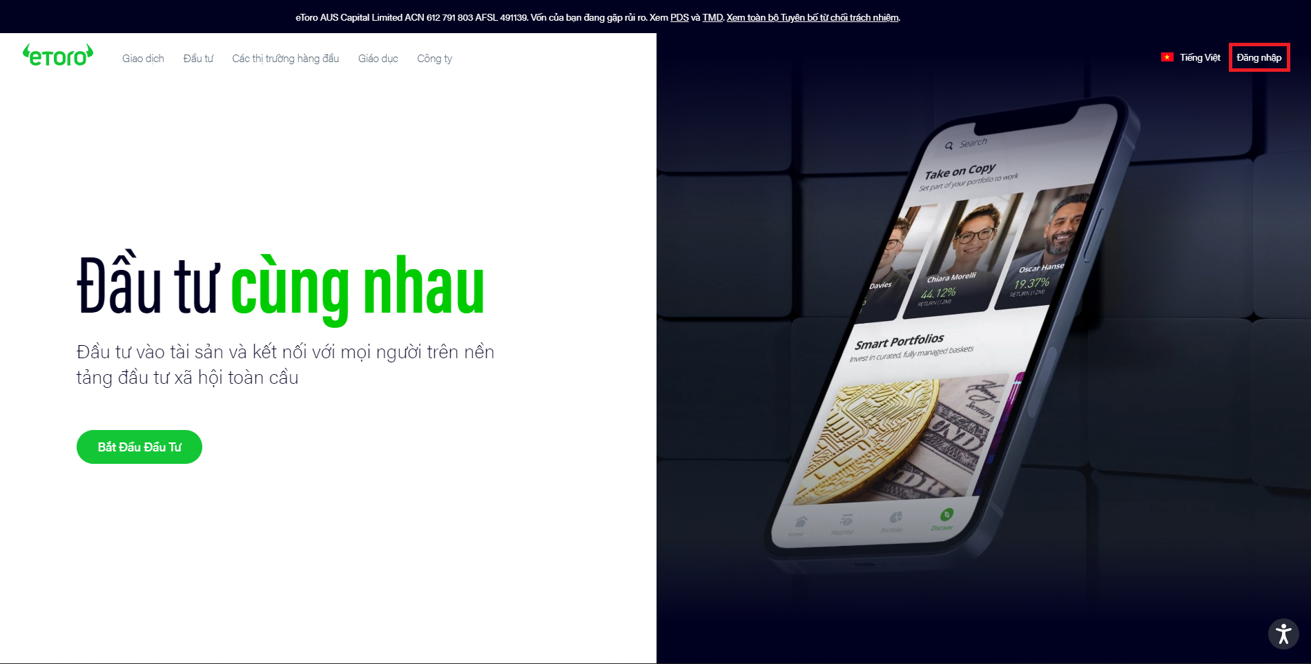Cách rút tiền từ sàn eToro