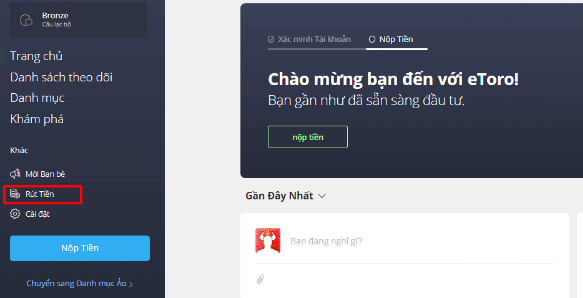 Cách rút tiền từ sàn eToro 