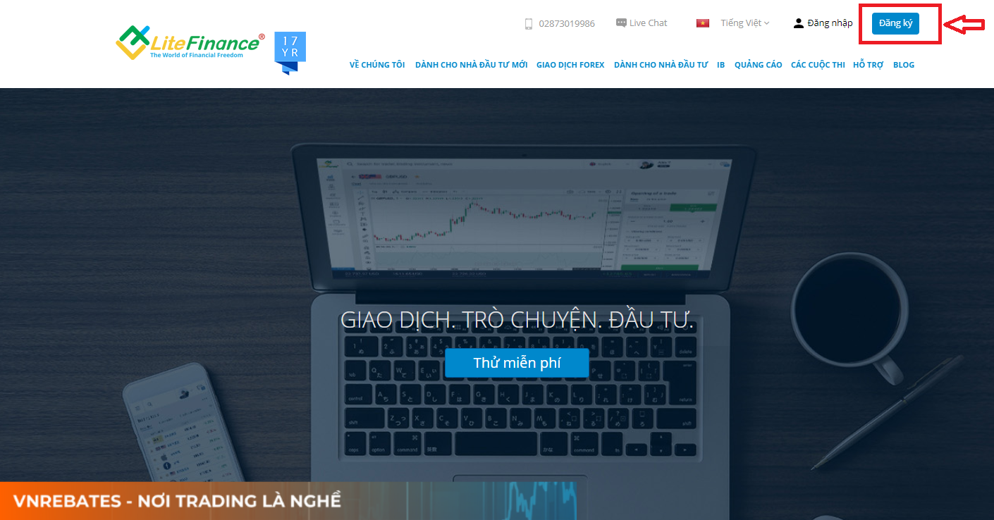 Đăng ký mở tài khoản LiteForex 