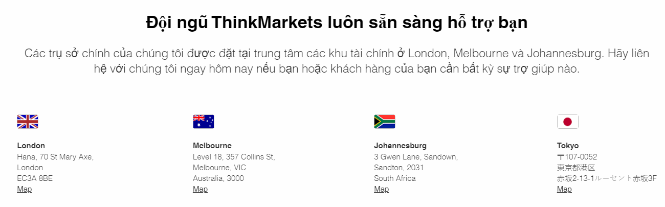 Dịch vụ chăm sóc khách hàng tại sàn ThinkMarkets
