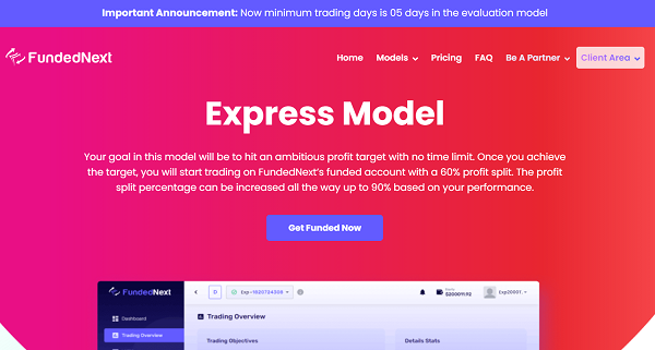 Tài khoản Express của quỹ Funded Next 