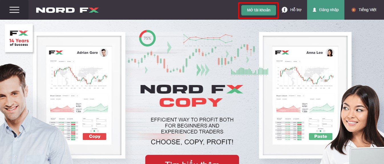 Truy cập trang chủ sàn NordFX