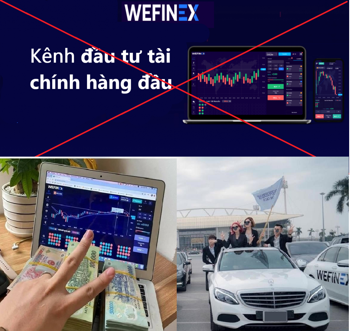 Tất cả hình ảnh đội ngũ sàn Wefinex được cho là giả
