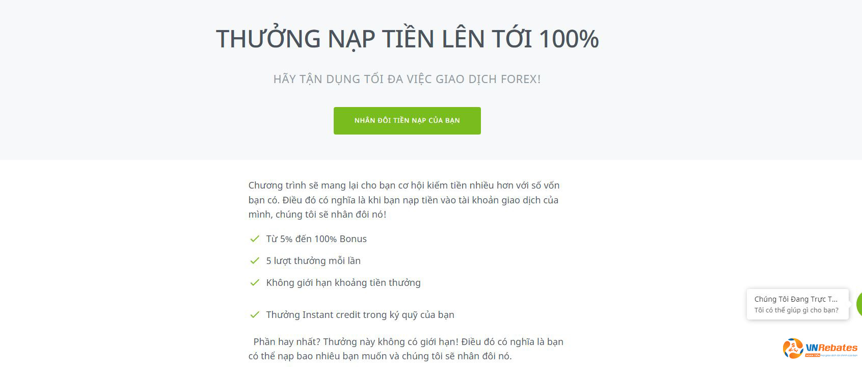 Bonus khi nạp tiền lần đầu