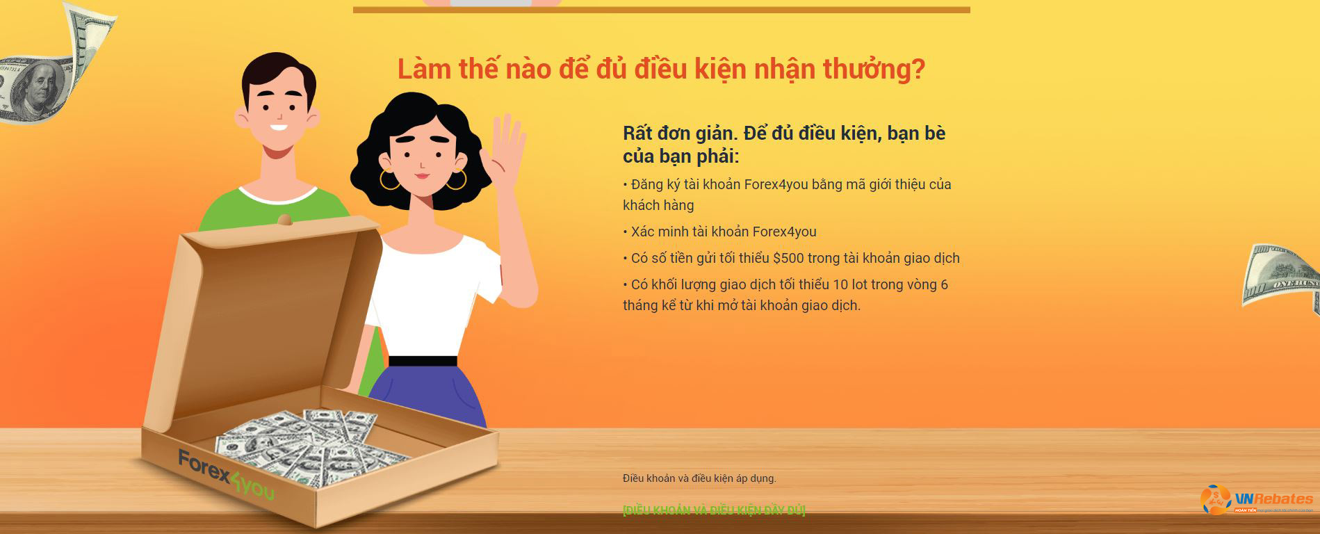 Chỉ cần đủ điều kiện, bạn sẽ nhận được 50$ bonus