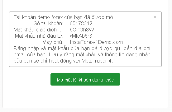 Cách mở tài khoản Demo sàn InstaForex