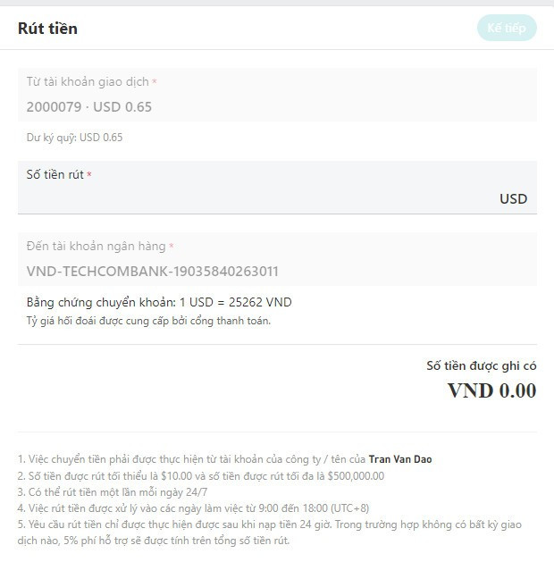 nạp rút tiền sàn dupoin