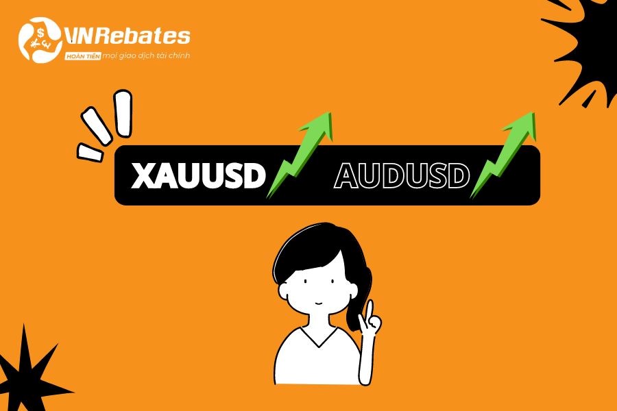 XAUUSD tăng AUDUSD tăng